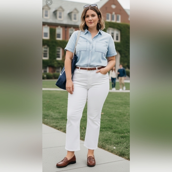 Madewell Women's Cropped White Jeans - Picture 8 of 8